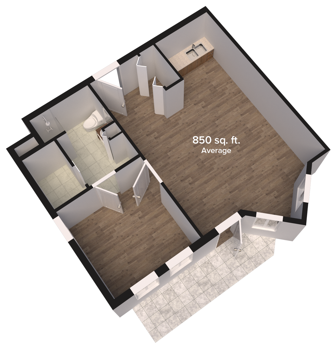 1 Bedroom Extra Large 