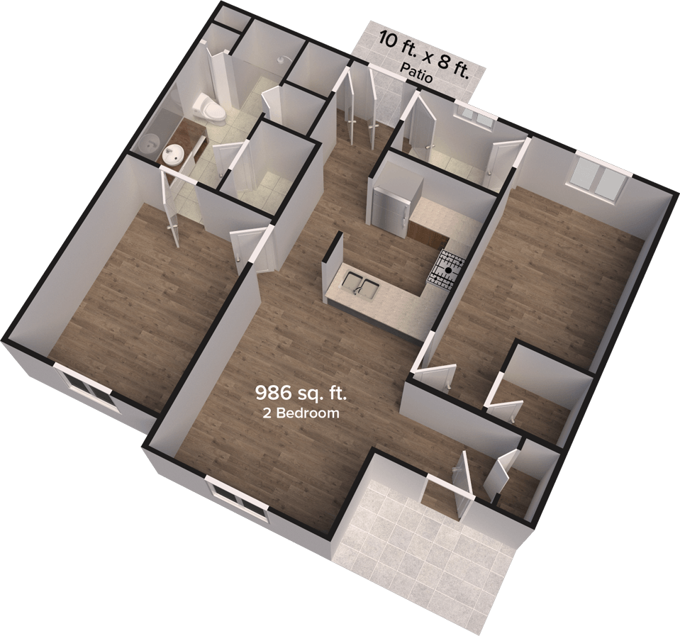 2 Bedroom Unit